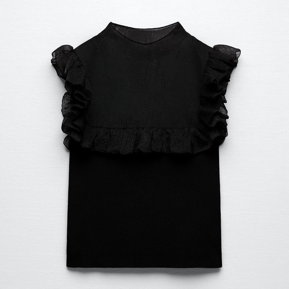 Zara Ruffle Knit Tank - Picture 2 of 2